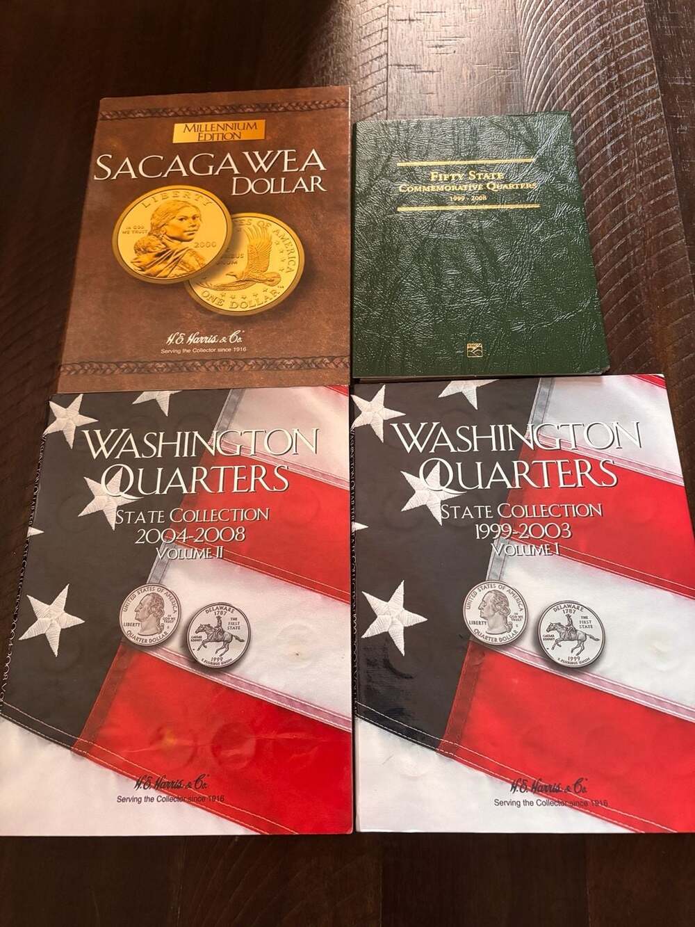 Washington Quarters State Collection and Sacagawea Dollar Coin Folders Set